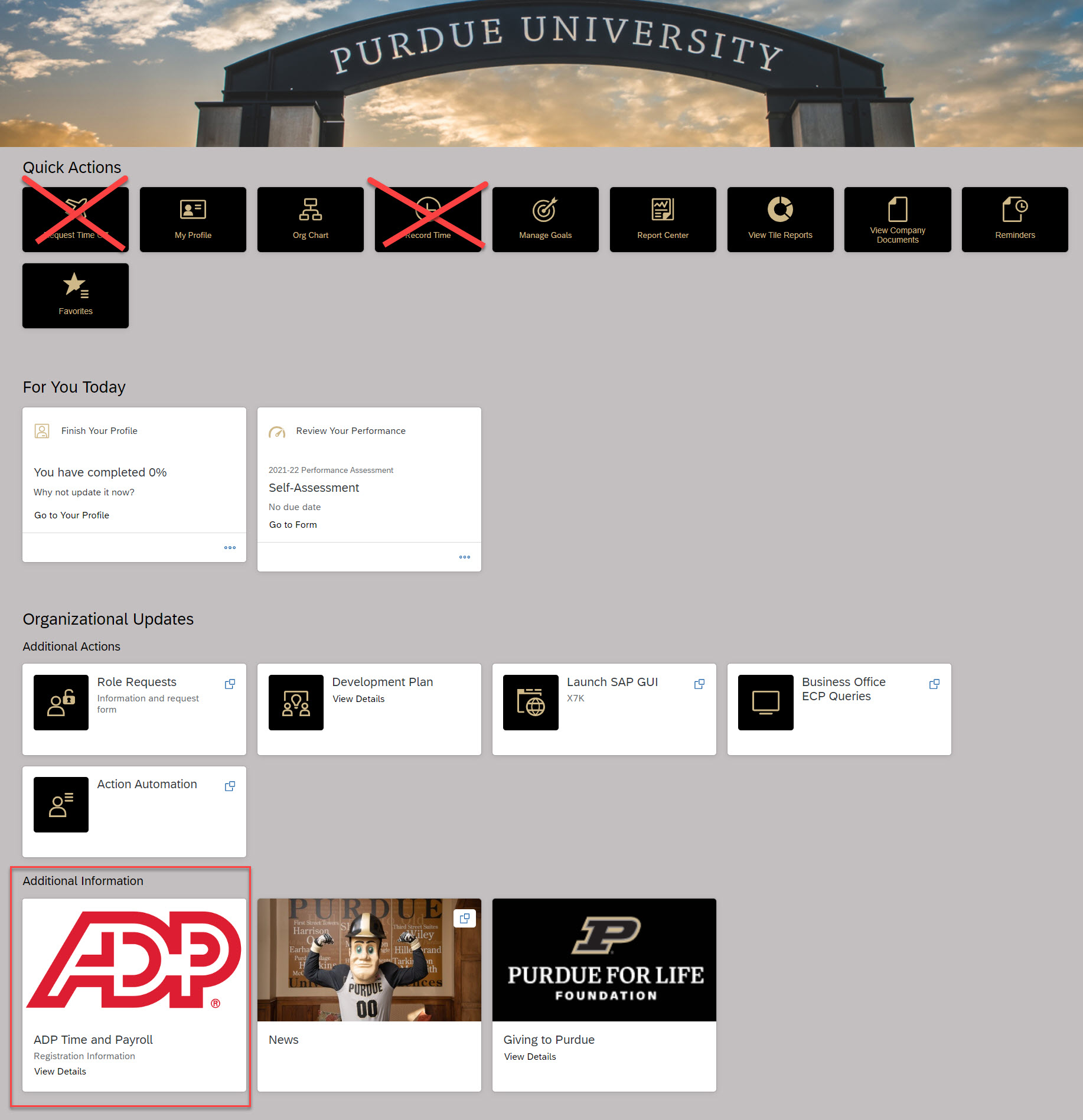 Purdue Global View of Homepage
